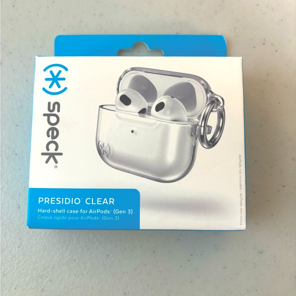 Speck Air Pods Presidio Clear Gen 3 New In Box Hard Shell Case